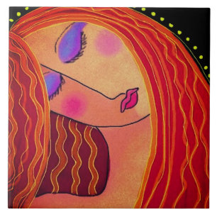 Abstrato digital Shiny Red Hair