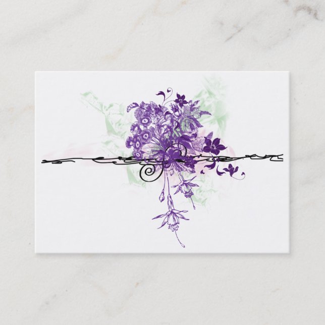 Abstrato do buquê floral - cartões de visitas do (Frente)