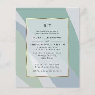 Abstrato do Casamento de Orçamento Dusty Blue Pale