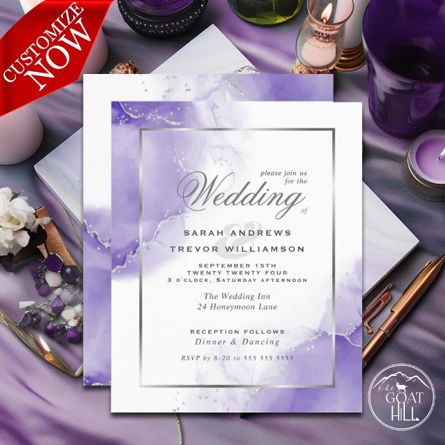 Abstrato do Casamento de Orçamento Rainbow Violet  (easy to customize )