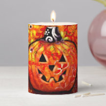 Abstrato do Halloween Whimsical Jack-O-Lantern