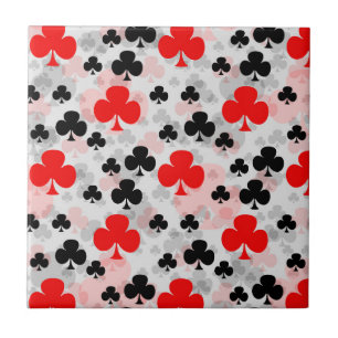 Abstrato do Red Black Clover Club - Padrão Design