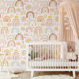 Abstrato dos arco-íris e flores margaridas colorid