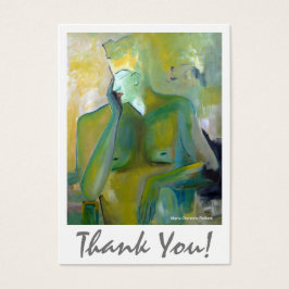 Abstrato Dourada Beige Green Artística Obrigado