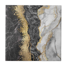 Abstrato Dourado preto e branco