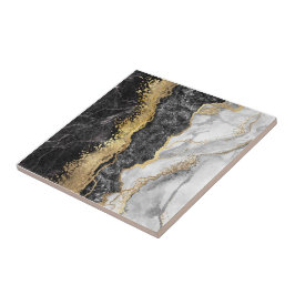 Abstrato Dourado preto e branco