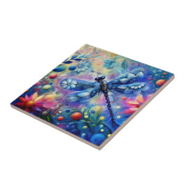 Abstrato Dragonfly Floral Teal Azul Cor-de-rosa