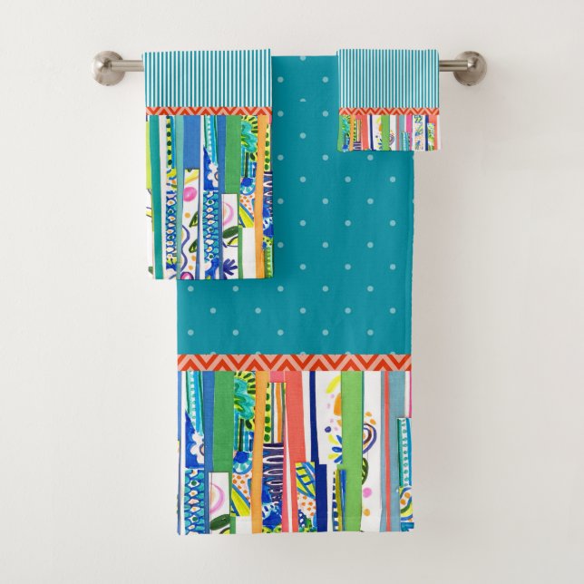 Abstrato Dramático Pontos 'Calypso' Traça Toalha A (Insitu)