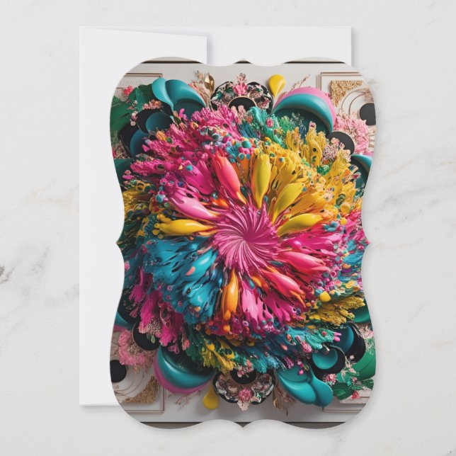 Abstrato Eclecética Máxima Imprimível Colorida (Frente)