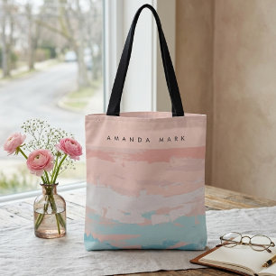 Abstrato Elegance Beige Na moda Tote Bag