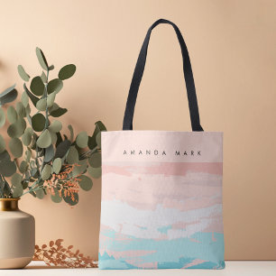 Abstrato Elegance Beige Na moda Tote Bag