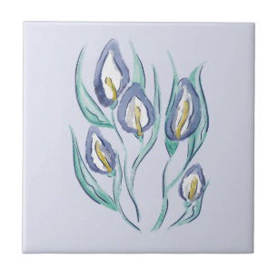 Abstrato Elegância: Lírios de Calla Púrpura de Aqu