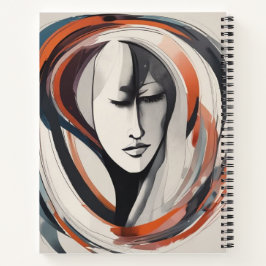 Abstrato elegante encara o caderno espiral