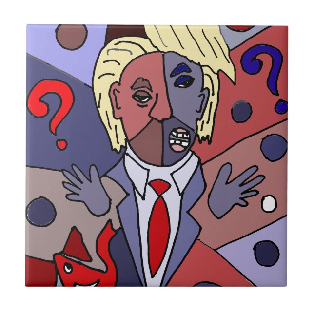 Abstrato engraçado da arte de Donald Trump (Frente)