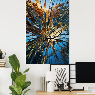 Abstrato - Espelhado Poster de Espelho Vivo Modern
