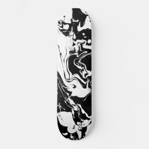 abstrato, espirais, de cor preta e branca - skate