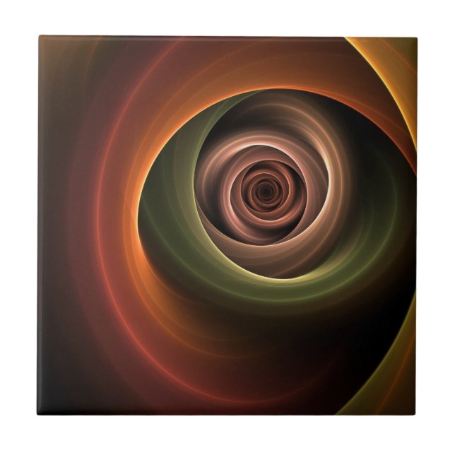 abstrato espiral 3D Cores quentes quentes Arte Fra (Frente)