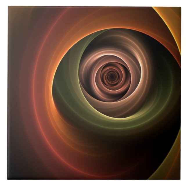 abstrato espiral 3D Cores quentes quentes Arte Fra (Frente)