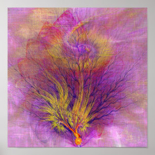 Abstrato espiritual - Poster quadrado
