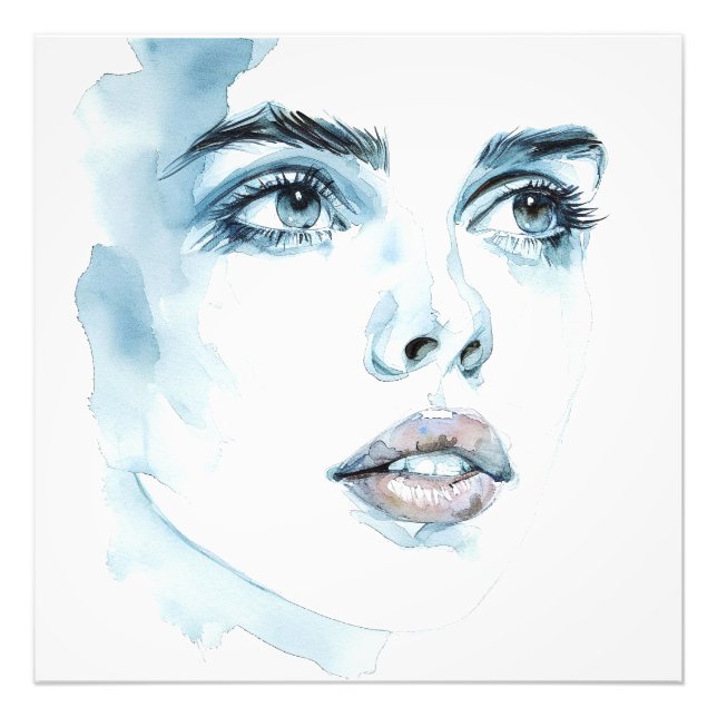 Abstrato Expressionismo Foto Retrato de Mulher (Frente)