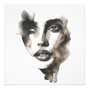 Abstrato Expressionismo Foto Retrato de Mulher