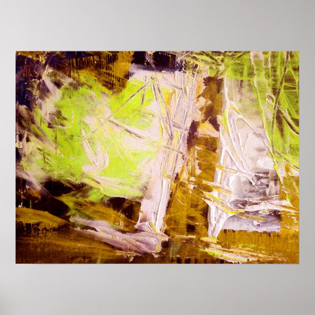 Abstrato Expressionista moderno Poster Impressão (Frente)