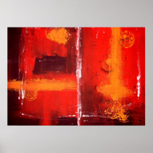Abstrato Expressionista Vermelho Impressão de pint