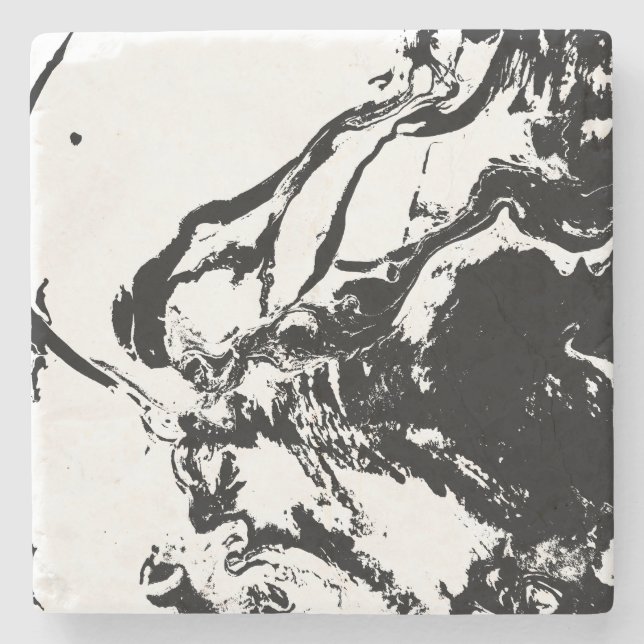 Abstrato Faces Porta copos de Pedra de Arte Incide (Frente)