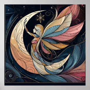 Abstrato Fairy Art Poster