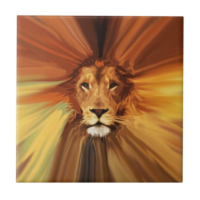 Abstrato Fierce Lion (Frente)
