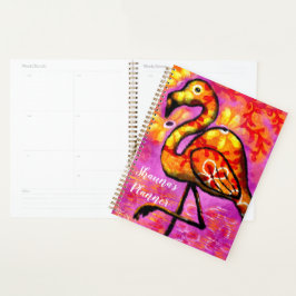 Abstrato Flamingo Art Personalizado do Planejador