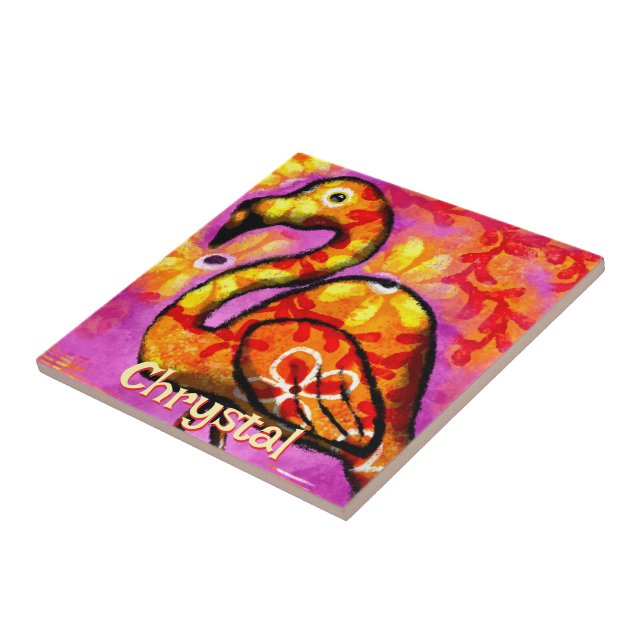 Abstrato Flamingo Bird Personalizado (Lateral)