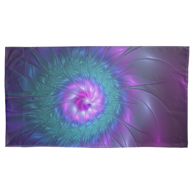 Abstrato Floral Beauty Fractal Colorida Flor (Frente)