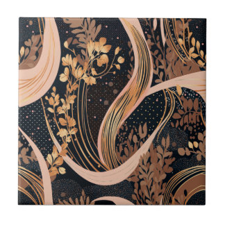 Abstrato floral, bolinhas, vinhas