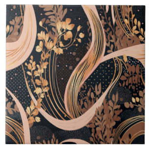 Abstrato floral, bolinhas, vinhas