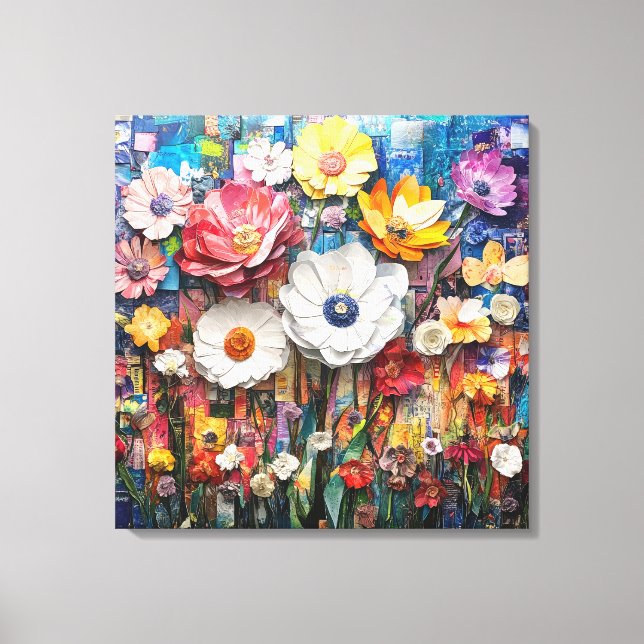 Abstrato Floral Canvas Art (Frente)