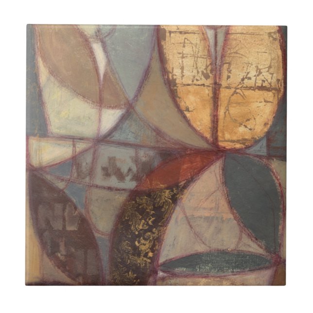 Abstrato Floral Leaf Painting de Norman Wyatt (Frente)