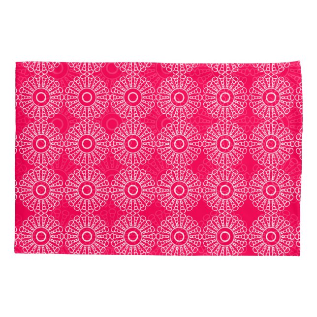 Abstrato Floral Mandala Padrão Design vermelho (Verso)