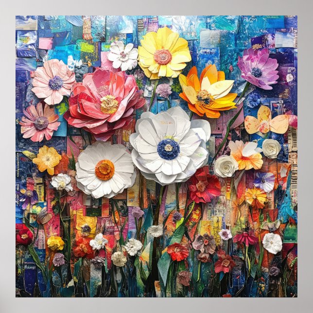 Abstrato Floral Poster (Frente)