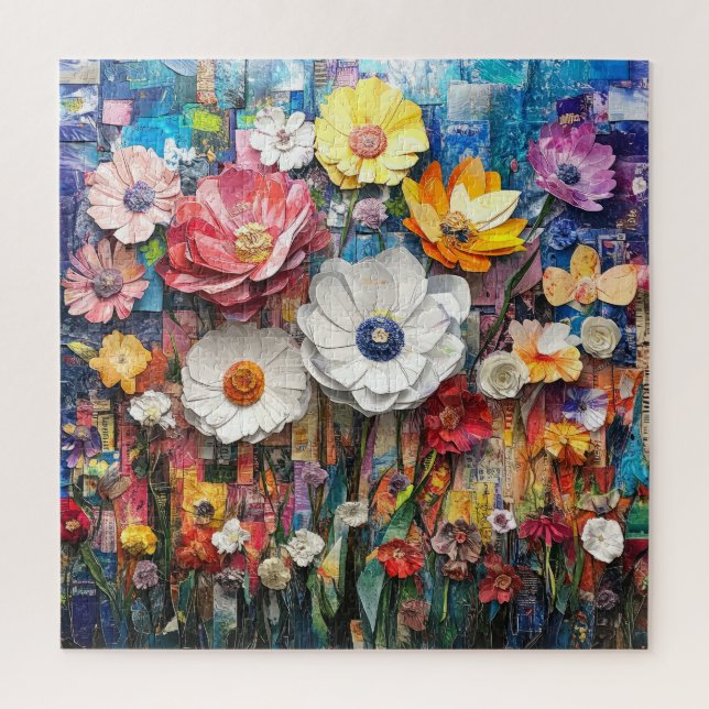 Abstrato Floral Quebra-cabeça (Vertical)