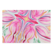 Abstrato Floral Watercolor Painting