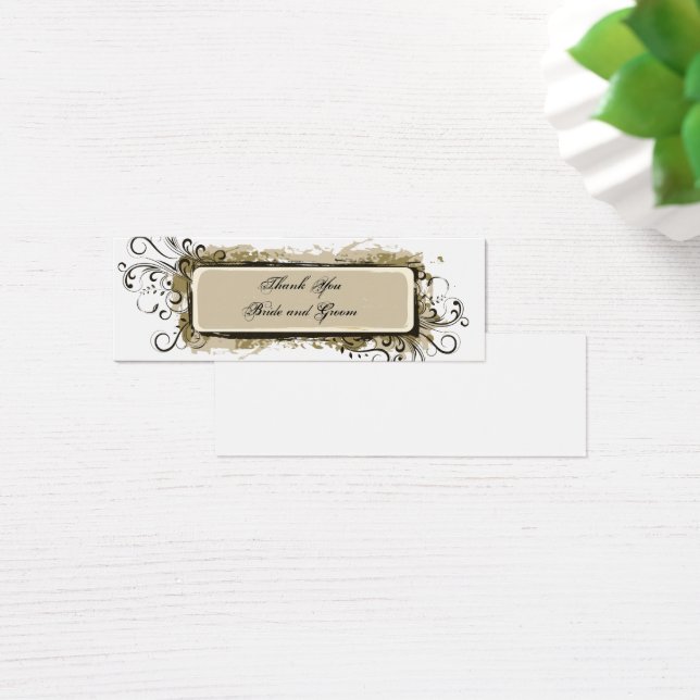 Abstrato Floral Wedding Obrigado Etiquetas (Mesa)