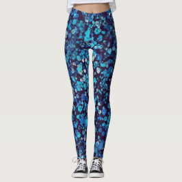 Abstrato Flores Flores Fashion Yoga Leggings