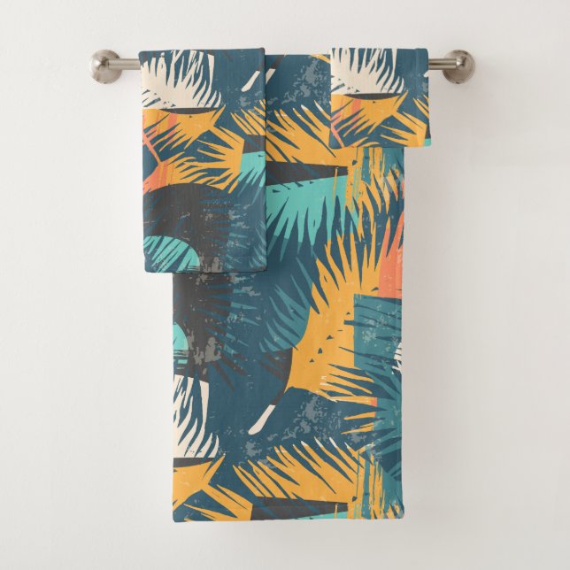 Abstrato Folha Conjunto de toalhas de padrão (Insitu)