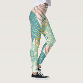 Abstrato Folha Leggings