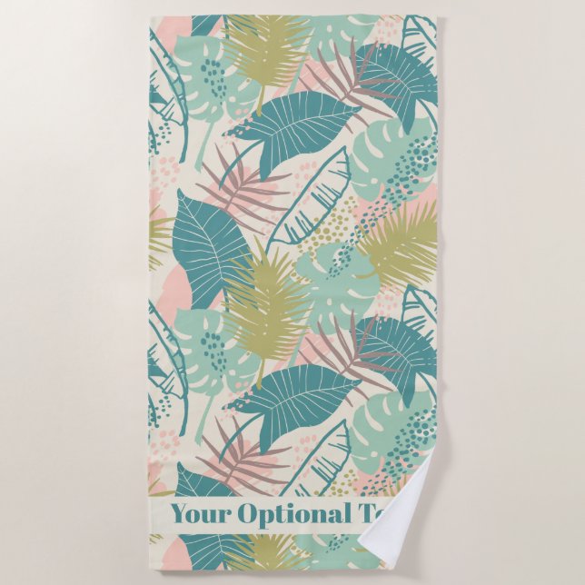 Abstrato Folha Papel-Padrão toalha de praia de tex (Frente)