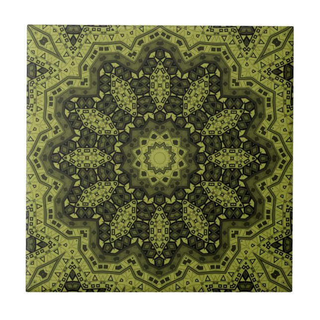 Abstrato folk mandala etno tradicional (Frente)