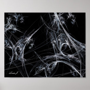 Abstrato Fractal Spider Web em Impressão de Tela P