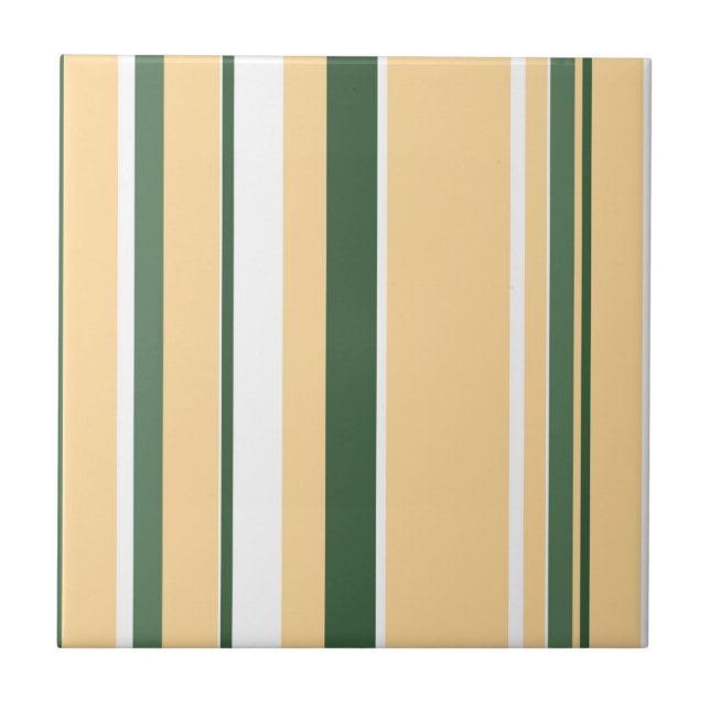 Abstrato Funky Art Beige White Lines Stripes (Frente)
