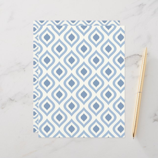 Abstrato geométrica, azul e esbranquiçada (Frente/Verso In Situ)